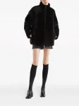 Шуба с логотипом Prada, черный - фото 2