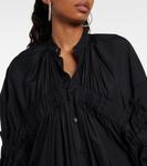 Драпированное платье миди из хлопка Noir Kei Ninomiya, черный - фото 4