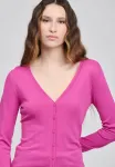 Кардиган basic line с v-образным вырезом Influencer, Orchid - фото 4