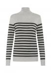 Джемпер Kaffe LIZZA ROLL NECK, Lgm Dgm Half Stripe/Grey - фото 5