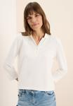 Топ Cecil MIT KNOPFDETAIL, Weiß/Off-White - фото 5