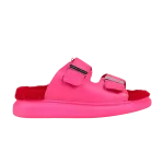 Шлепанцы Alexander McQueen Wmns Oversized Hybrid Slide 'Shearling Magenta', розовый - фото