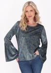 Блуза usha Blouse, Blue Multicolor/Light Grey - фото