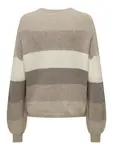 Only вязаный свитер "ONLATIA L/S STRIPE PULLOVER KNT NOOS", белый - фото 6