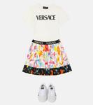 Плиссированная юбка Jardin с принтом Versace, разноцветный - фото 2