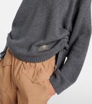 Свитер из шерсти с логотипом Ganni, Phantom - фото 5