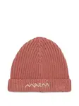 Шерстяная шапка в рубчик Marni Kids, розовый - фото