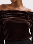 Топ бардо Orelia из вельвета Phase Eight, Bronze - фото 7