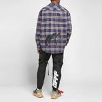 Рубашка c/o virgil abloh ow flannel check shirt blue Off-White, синий - фото 4