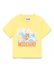 Футболка с логотипом Moschino Kids, желтый - фото
