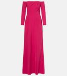 Платье с открытыми плечами Carolina Herrera, Claret - фото