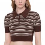 Рубашка поло женская табачная Miu Miu - фото 2