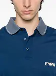 Рубашка поло с логотипом EMPORIO ARMANI, синий - фото 4