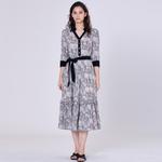 Платье-Блузка с принтом из биматериала Smart And Joy, экрю - фото