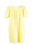 Платье миди с поясом KARL LAGERFELD, желтый - фото