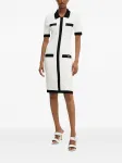 Платье миди с вышитым логотипом KARL LAGERFELD, белый - фото 2