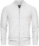 Вязаный кардиган INDICODE, светло-серый - фото