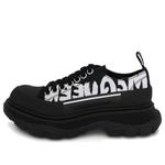 Кроссовки tread slick low lace up canvas graffiti 'black white' Alexander Mcqueen, черный - фото