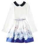 Платье с принтом Monnalisa, Panna + Blu - фото