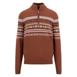 Свитер Fynch Hatton 1411320 half zip, коричневый - фото