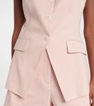 Жилет Lois из льняной смеси Veronica Beard, Pink Shell - фото 5