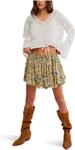 Юбка Free People One Third Charm Printed Mini Skirt, цвет Green Combo - фото 5