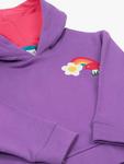 Детский Lissie хлопковый оверсайз худи Frugi, Violet/Fun - фото 2