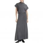 Платье с высоким воротником Brunello Cucinelli, серый - фото 4