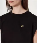 Топ cropped fit Twin-Set, черный - фото 4