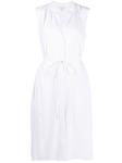Vince платье с воротником-стойкой, белый - фото
