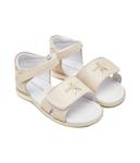 Сандалии детские Patrizia Pepe кожаные, бежевый - фото 2