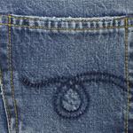 Укороченные прямые джинсы R13, синий - фото 11