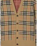 Кардиган из клетчатой хлопчатобумажной ткани Burberry, бежевый - фото 3