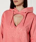 Толстовка Pinko Cropped Fit, роза - фото 4