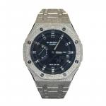 Часы Casio G-Shock Analog-Digital 2100 Series, арт. GA-2100-1A1, морозное серебро/черный с серебром - фото