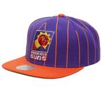 Кепка NBA PHOENIX SUNS TEAM PINSTRIPE SNAPBACK CAP Mitchell And Ness, цвет Lila - фото