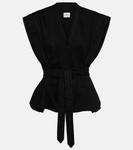 Джинсовый топ с поясом Chasuble Lemaire, черный - фото