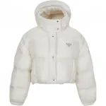 PRADA Re Nylon Down Jacket Women's White - фото 5