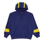 Толстовка Supreme Paneled Hooded Sweatshirt, Washed Navy - фото