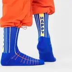 Носки 2 шт Happy Socks Grid Stripe Crew long, синий - фото 5