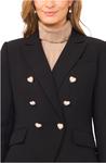 Блейзер CeCe Heart Button Double Breasted Blazer, цвет Rich Black - фото 3