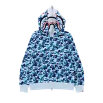 Худи BAPE ABC Camo Double Shark Full Zip 'Blue', синий - фото