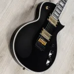 Гитара ESP LTD Eclipse-1000T CTM Evertune, гриф из эбенового дерева Маккассар, черная - фото 2