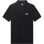 Футболка поло с логотипом EMPORIO ARMANI, черная - фото 4