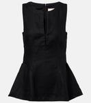 Льняной топ Melia Faithfull, черный - фото