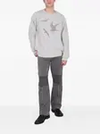 Свитшот с принтом в виде птиц и круглым вырезом Engineered Garments, серый - фото 2