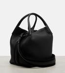 Сумка-ведро Bale Small из кожи Loro Piana, Black/Sun Gold - фото 4