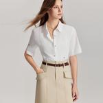 ELLE Блузка Women's White Square Collar Moderate - фото 3