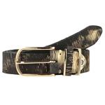 Ремень b.belt Leder, цвет schwarz/gold metallic - фото