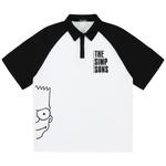 Футболка поло унисекс The Simpsons, Темный фруктово-зеленый/черный - фото